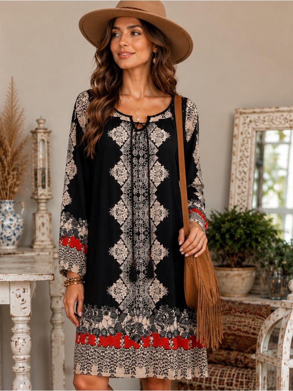 Angie Boho Tunic Dress – Size Small